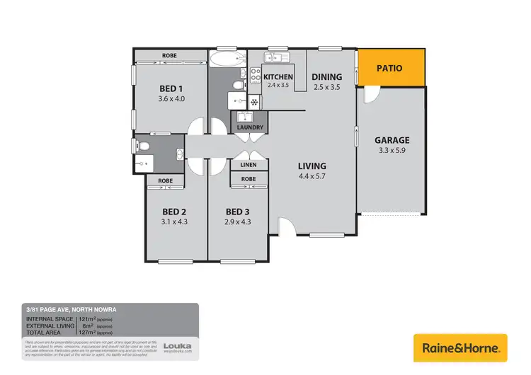 Floorplan of Homely unit listing, 3/81 Page Avenue, North Nowra NSW 2541