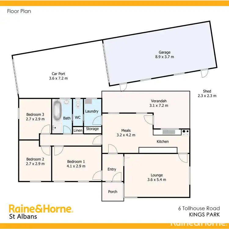 Floorplan of Homely house listing, 6 Tollhouse Road, Kings Park VIC 3021