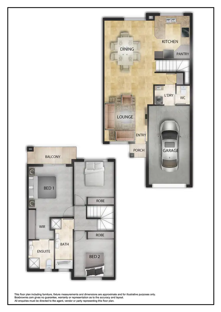 Floorplan of Homely townhouse listing, 13/11 Federation Street, Wynnum West QLD 4178