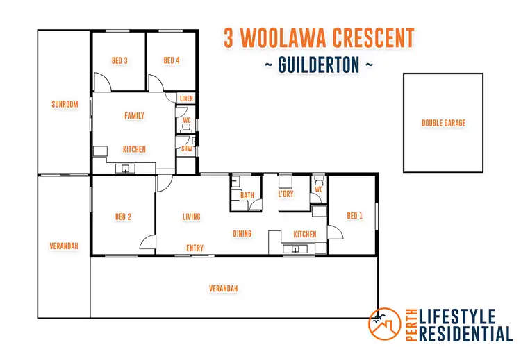 Floorplan of Homely house listing, 3 Woolawa Crescent, Guilderton WA 6041