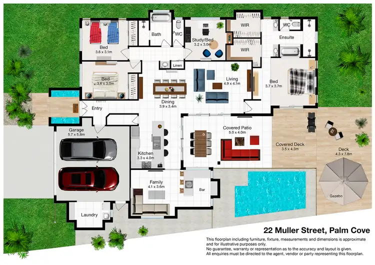 Floorplan of Homely house listing, 22 Muller Street, Palm Cove QLD 4879