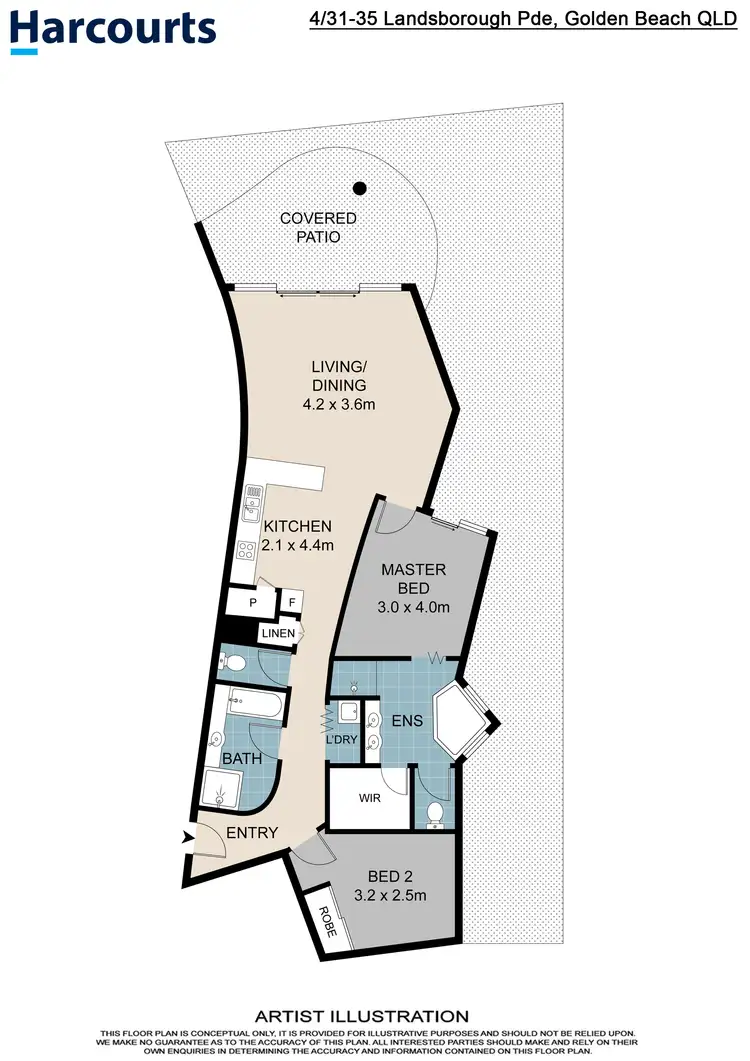 Floorplan of Homely unit listing, 4/35 Landsborough Parade, Golden Beach QLD 4551