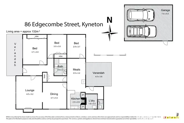 Floorplan of Homely house listing, 86 Edgecombe Street, Kyneton VIC 3444