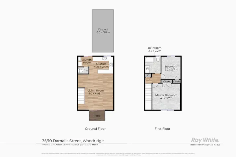Floorplan of Homely townhouse listing, 35/10 Damalis Street, Woodridge QLD 4114