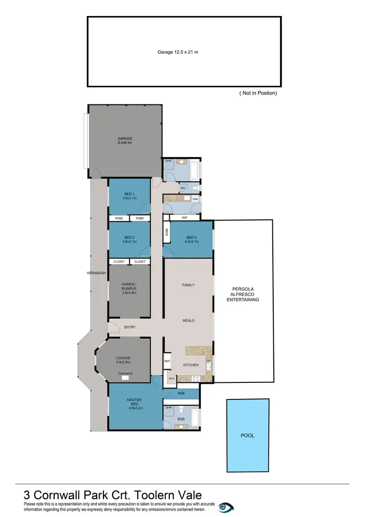 Floorplan of Homely house listing, 3 Cornwall Park Court, Toolern Vale VIC 3337