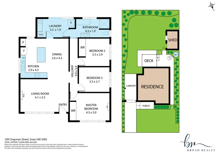 Floorplan of Homely house listing, 109 Chapman Street, Swan Hill VIC 3585