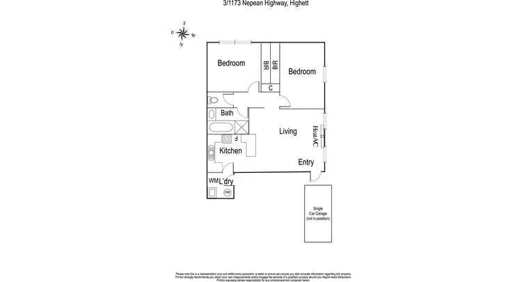 Floorplan of Homely unit listing, 3/1173 Nepean Highway, Highett VIC 3190