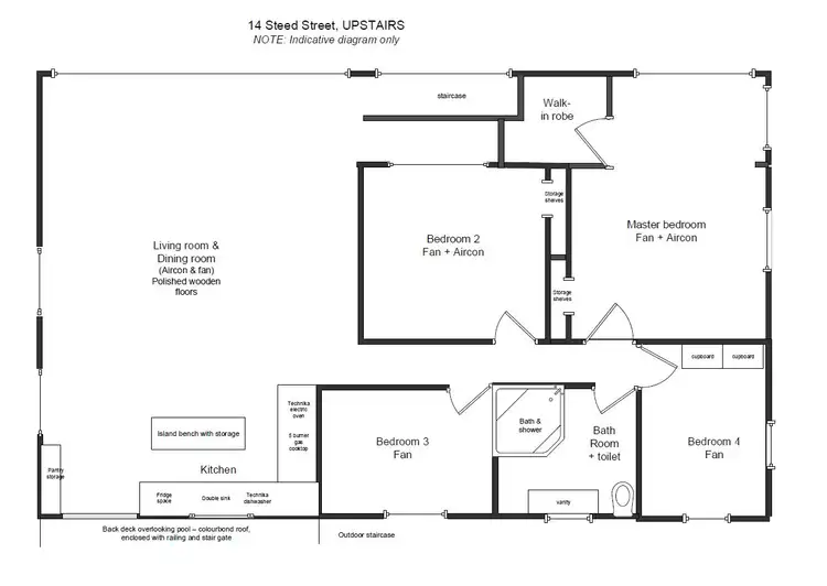 Floorplan of Homely house listing, 14 Steed Street, West Gladstone QLD 4680