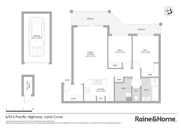 Floorplan of Homely apartment listing, 6/316 Pacific Highway, Lane Cove NSW 2066