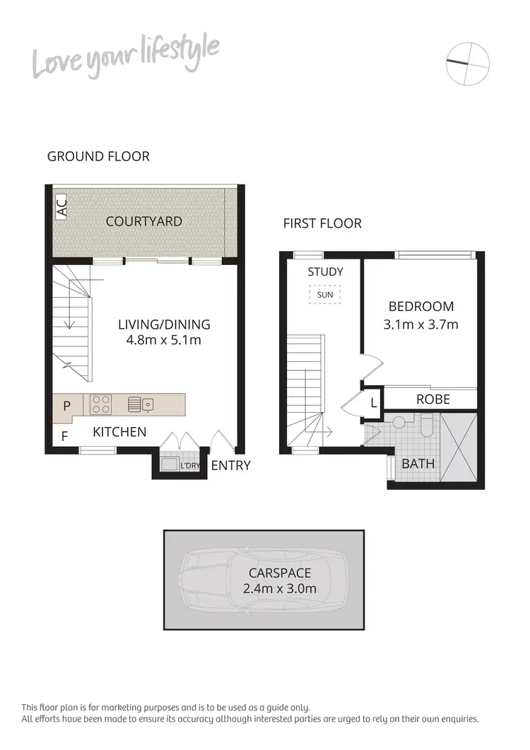 Floorplan of Homely townhouse listing, 3/3 Pemell Lane, Newtown NSW 2042