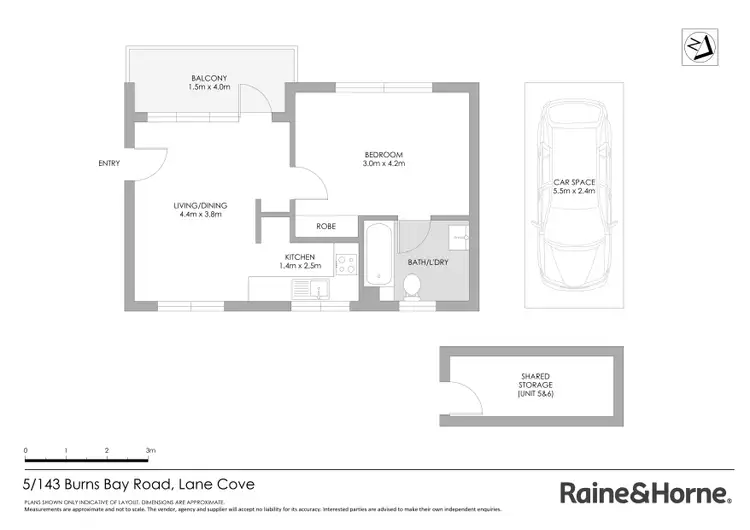 Floorplan of Homely apartment listing, 5/143-145 Burns Bay Road, Lane Cove NSW 2066