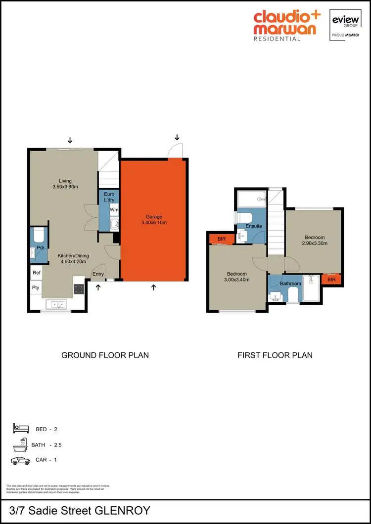 Floorplan of Homely townhouse listing, 3/7 Sadie Street, Glenroy VIC 3046
