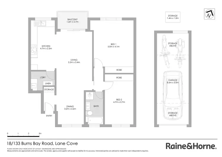 Floorplan of Homely apartment listing, 18/133-137 Burns Bay Road, Lane Cove NSW 2066