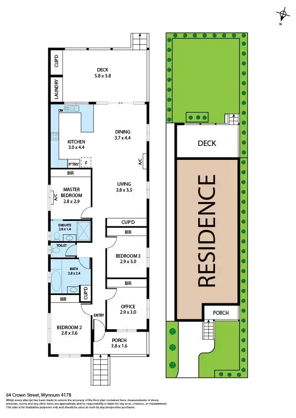 Floorplan of Homely house listing, 64 Crown Street, Wynnum QLD 4178
