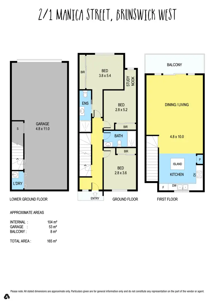 Floorplan of Homely townhouse listing, 2/1 Manica Street, Brunswick West VIC 3055