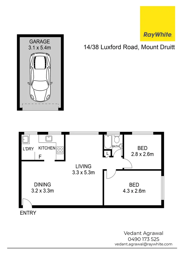 Floorplan of Homely apartment listing, 14/38 Luxford Road, Mount Druitt NSW 2770