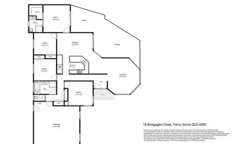 Floorplan of Homely house listing, 15 Brolgaglen Close, Ferny Grove QLD 4055
