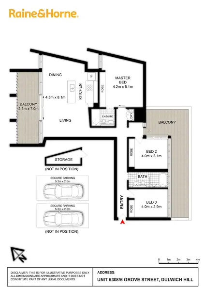 Floorplan of Homely apartment listing, 5308/6 Grove Street, Dulwich Hill NSW 2203