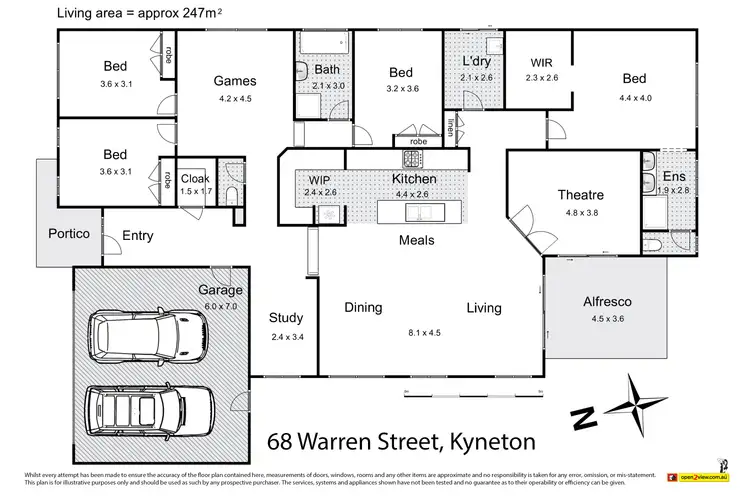 Floorplan of Homely house listing, 68 Warren Street, Kyneton VIC 3444