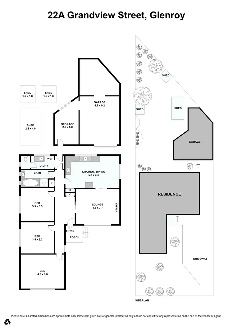 Floorplan of Homely house listing, 22A Grandview Street, Glenroy VIC 3046