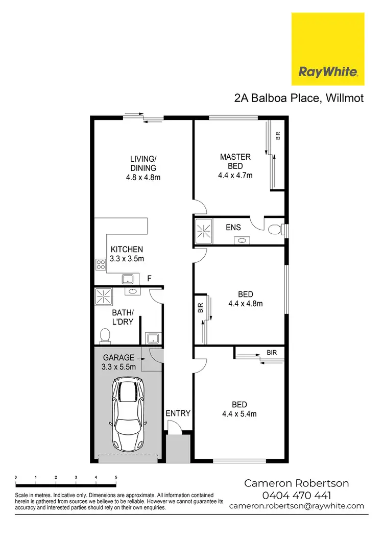 Floorplan of Homely semi-detached listing, 2A Balboa Place, Willmot NSW 2770