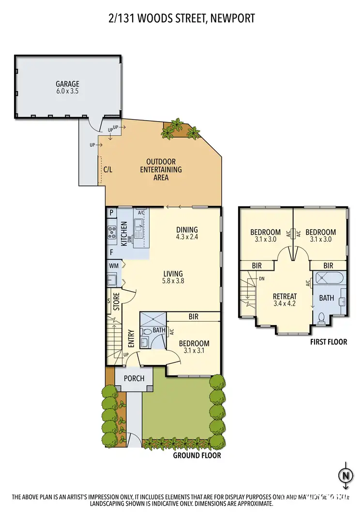 Floorplan of Homely townhouse listing, 2/131 Woods Street, Newport VIC 3015