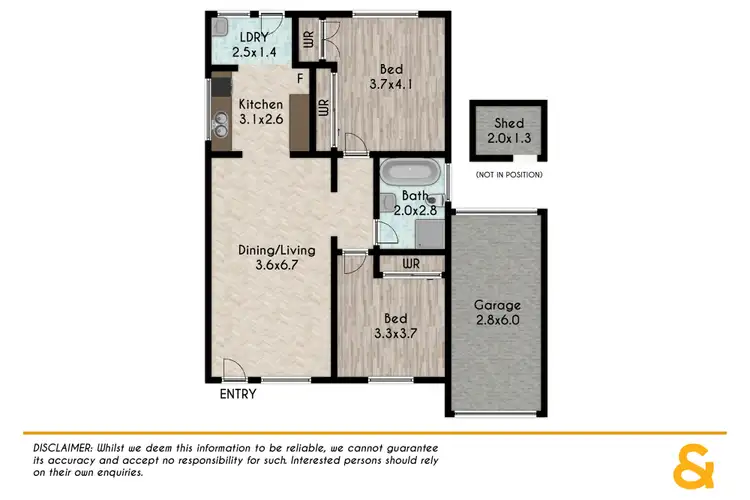 Floorplan of Homely villa listing, 3/280 Popondetta Road, Bidwill NSW 2770