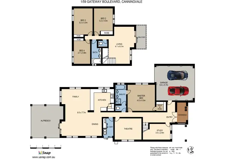 Floorplan of Homely house listing, 61 Gateway Boulevard, Canning Vale WA 6155