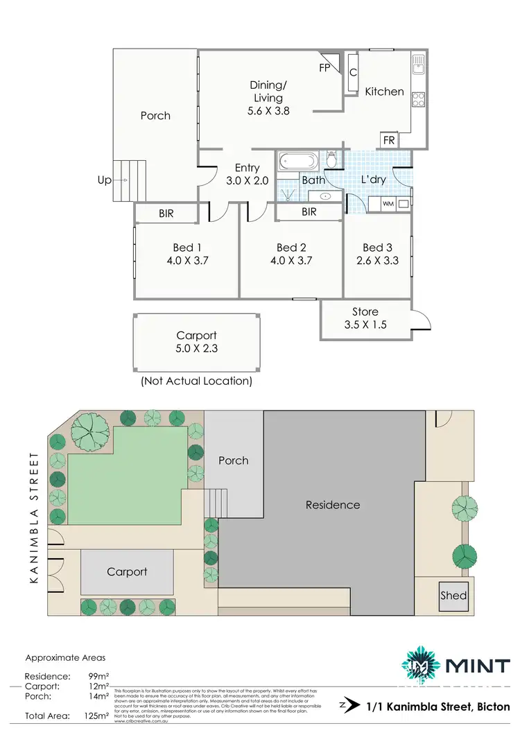Floorplan of Homely house listing, 1/1 Kanimbla Street, Bicton WA 6157