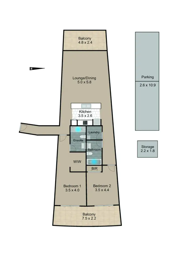 Floorplan of Homely apartment listing, 151/23-25 North Rocks Road, North Rocks NSW 2151