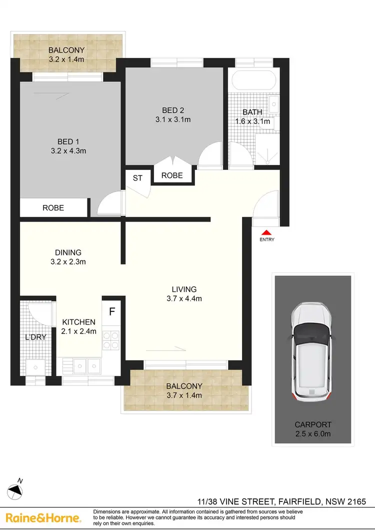 Floorplan of Homely apartment listing, 11/38 Vine Street, Fairfield NSW 2165