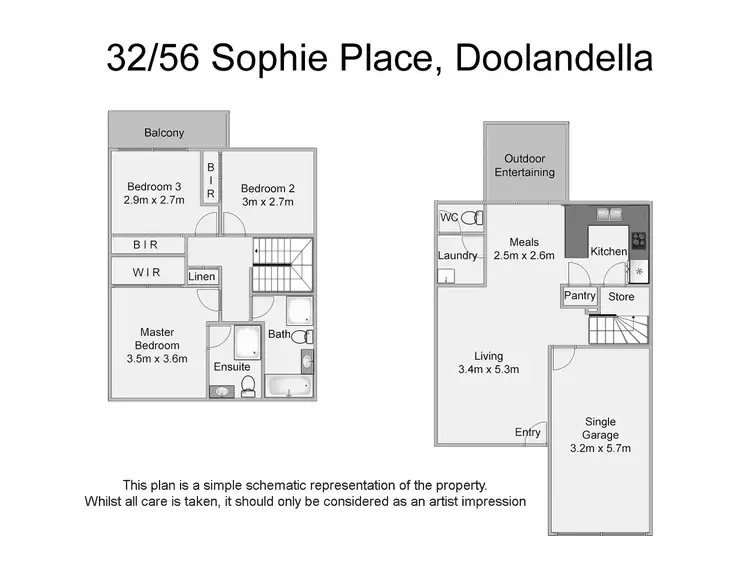 Floorplan of Homely townhouse listing, 32/56 Sophie Place, Doolandella QLD 4077
