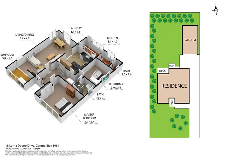 Floorplan of Homely house listing, 18 Lorna Doone Drive, Coronet Bay VIC 3984