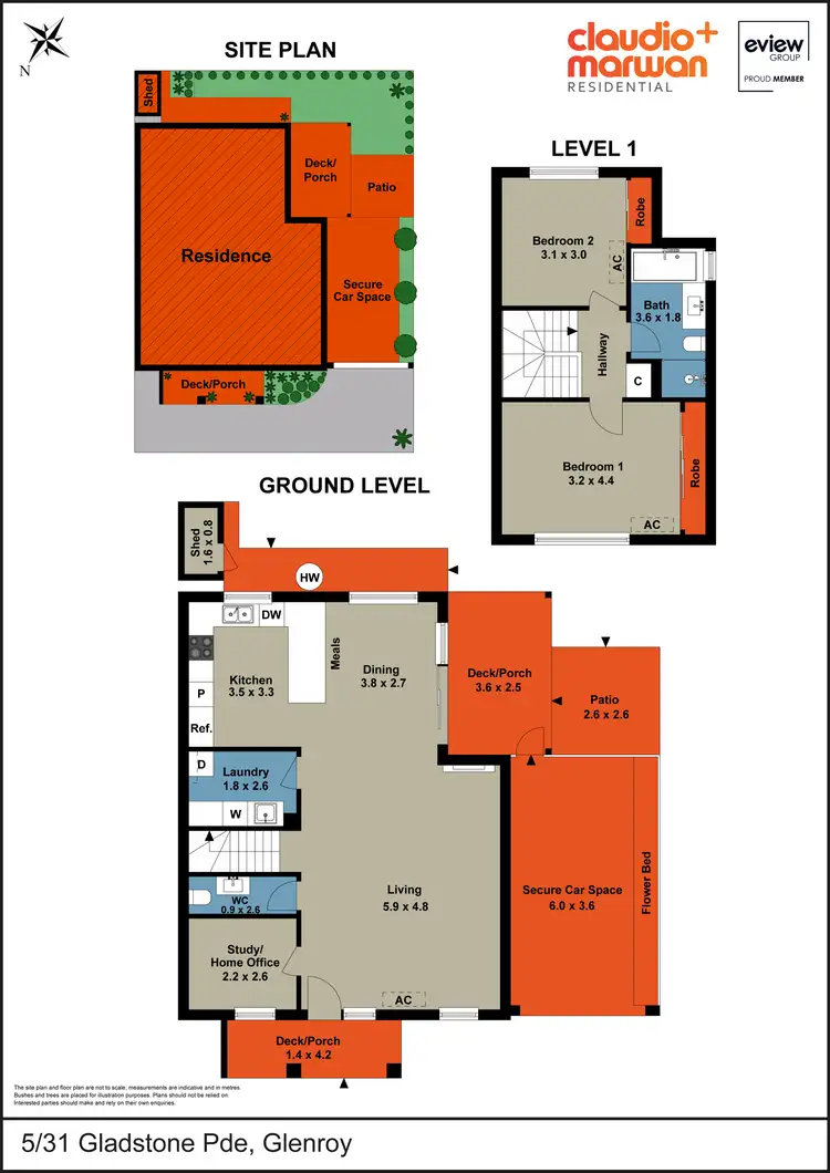 Floorplan of Homely townhouse listing, 5/31 Gladstone Parade, Glenroy VIC 3046