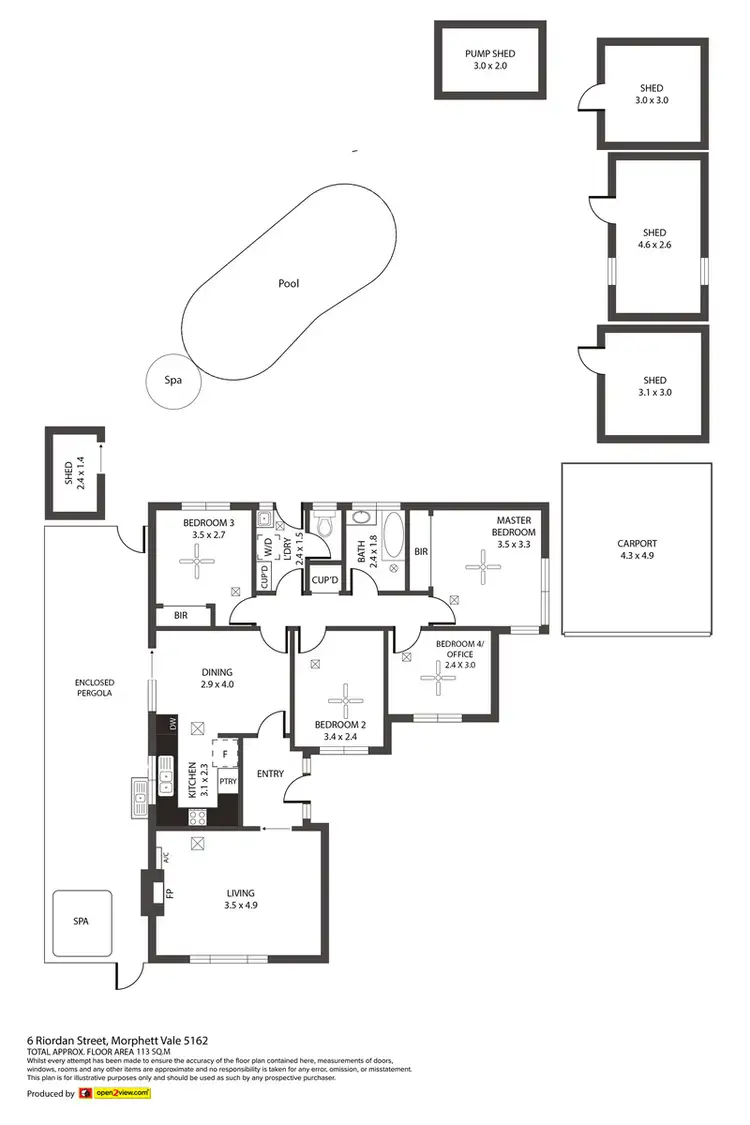 Floorplan of Homely house listing, 6 Riordan Street, Morphett Vale SA 5162