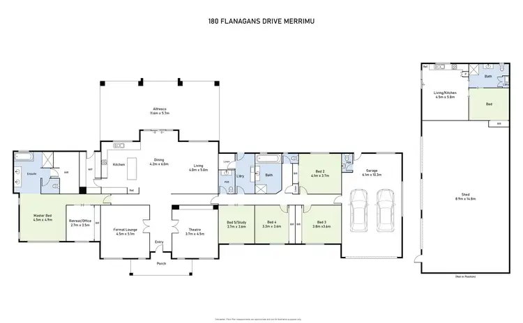 Floorplan of Homely rural property listing, 180 Flanagans Drive, Merrimu VIC 3340