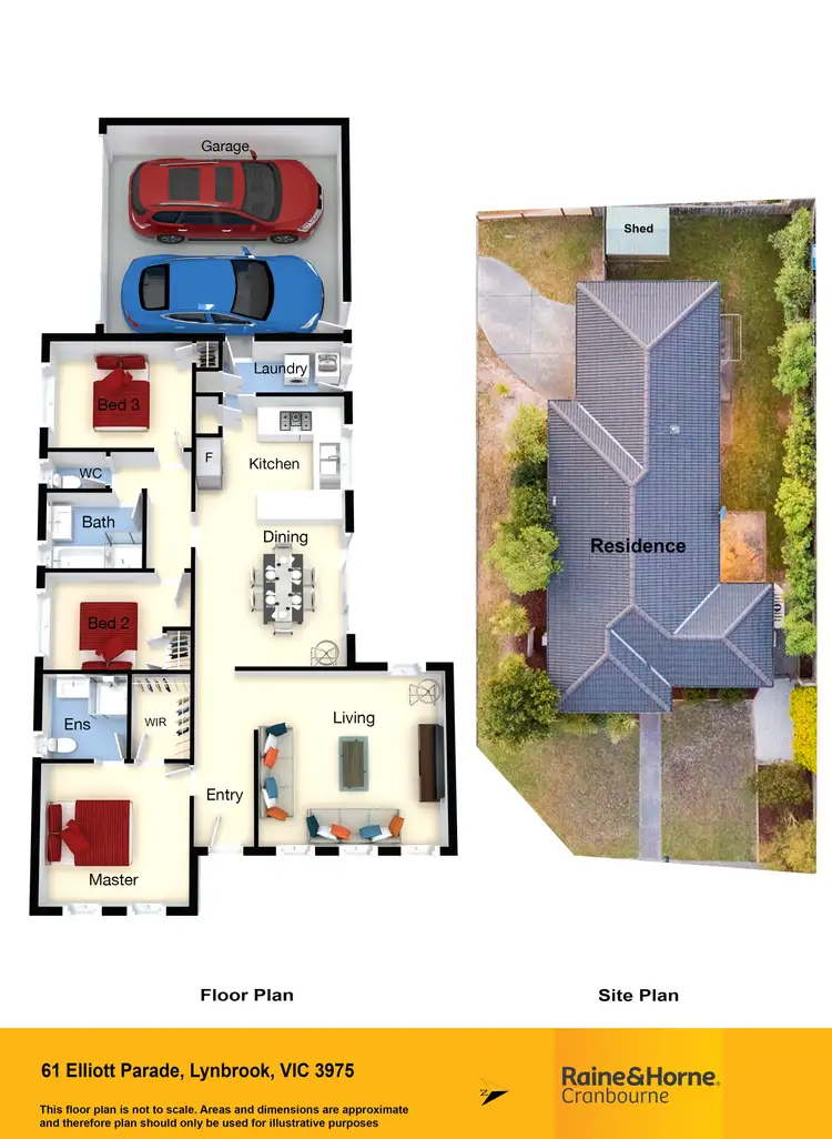 Floorplan of Homely house listing, 61 Elliott Parade, Lynbrook VIC 3975