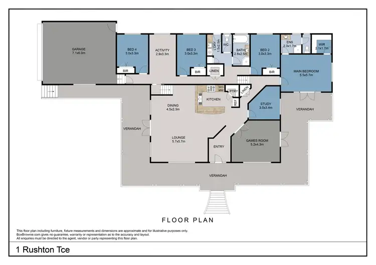 Floorplan of Homely house listing, 1 Rushton Terrace, Mount Nasura WA 6112