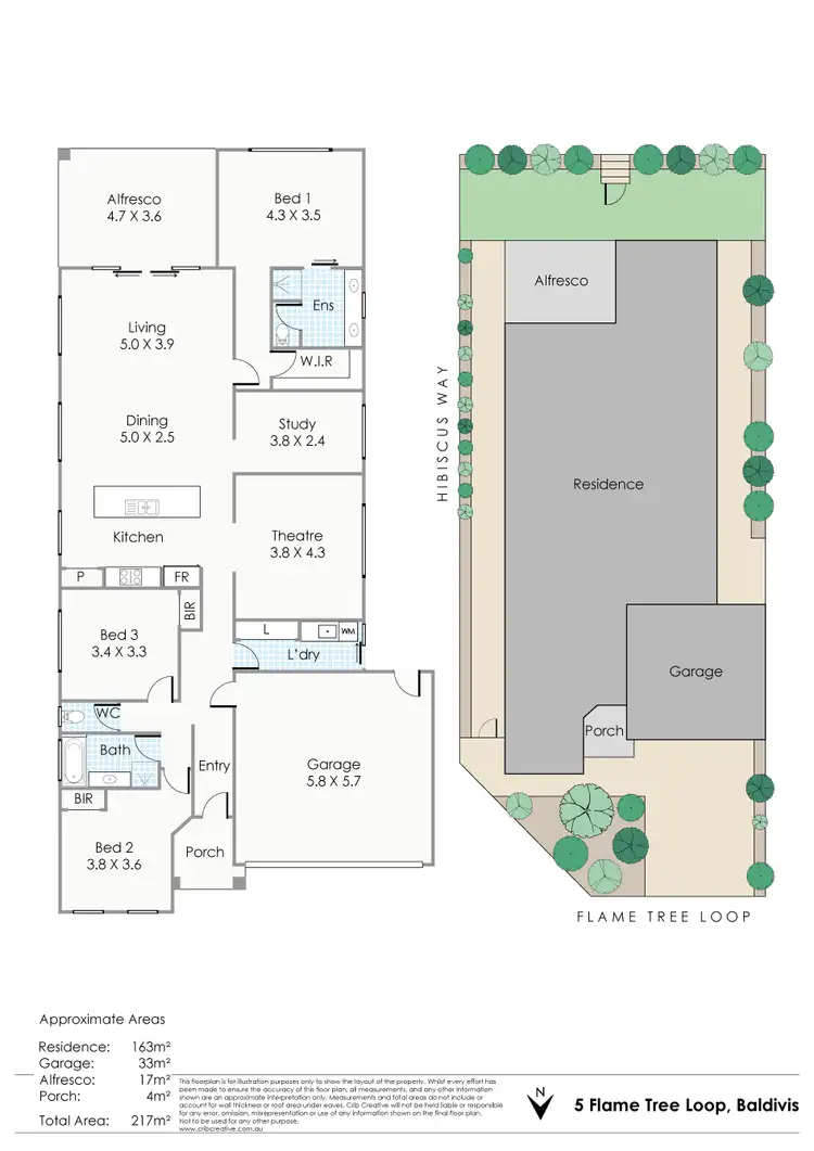 Floorplan of Homely house listing, 5 Flame Tree Loop, Baldivis WA 6171