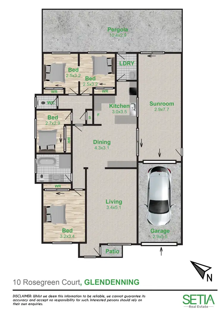 Floorplan of Homely house listing, 10 Rosegreen Court, Glendenning NSW 2761