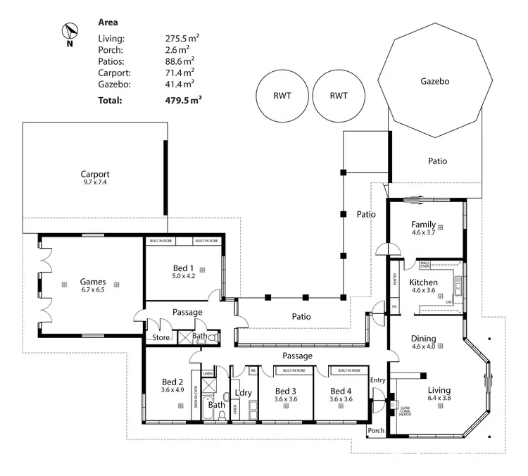 Floorplan of Homely rural property listing, 195 Lode Road, Ashbourne SA 5157