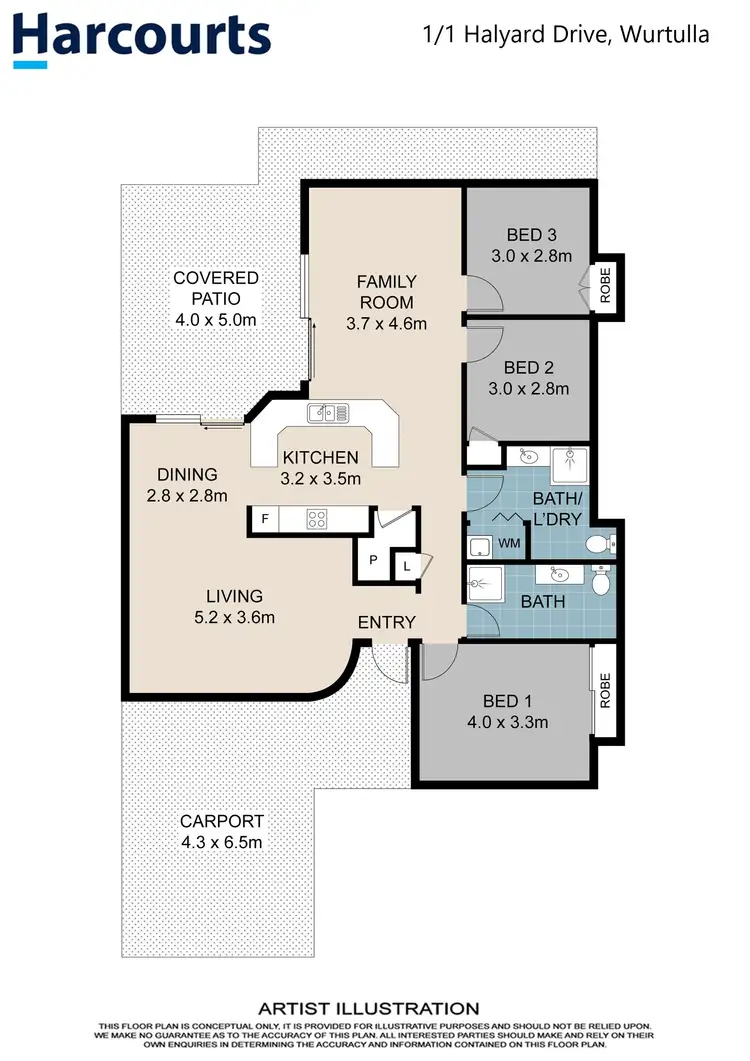 Floorplan of Homely house listing, 1 & 2/1 Halyard Drive, Wurtulla QLD 4575