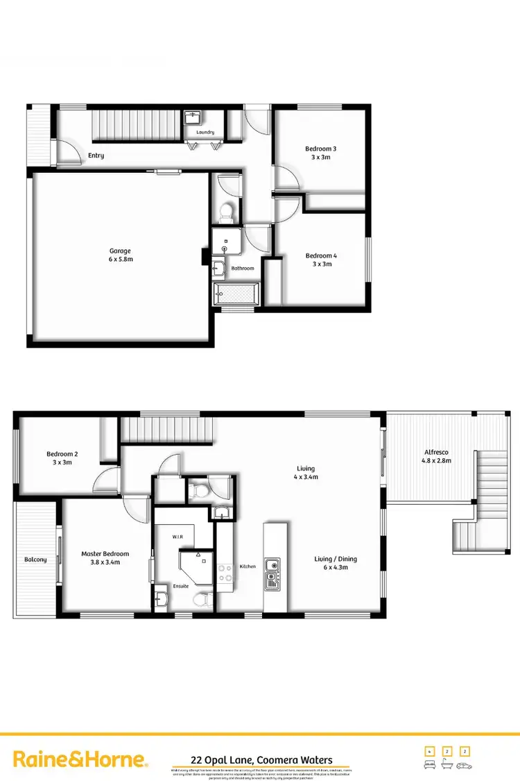 Floorplan of Homely house listing, 22 Opal Lane, Pimpama QLD 4209