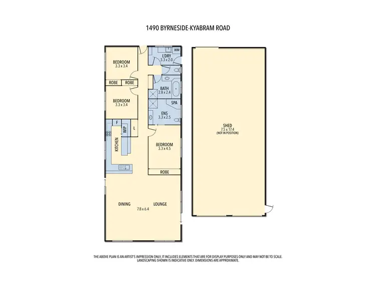 Floorplan of Homely rural property listing, 1490 Byrneside-Kyabram Road, Lancaster VIC 3620