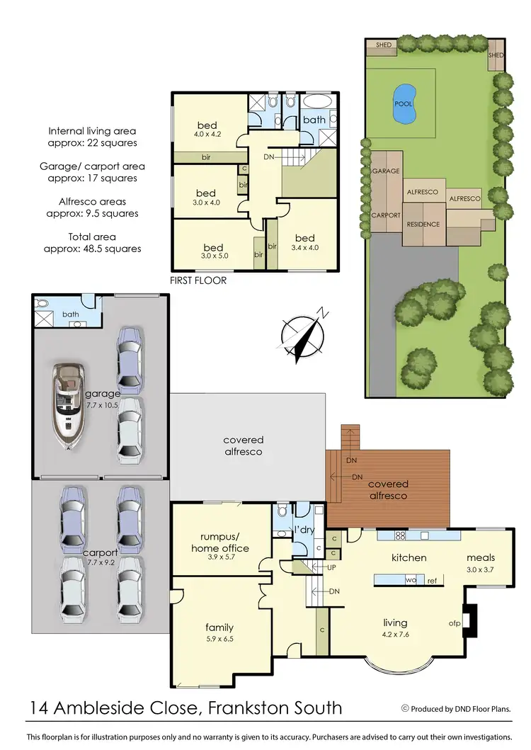 Floorplan of Homely house listing, 14 Ambleside Close, Frankston South VIC 3199