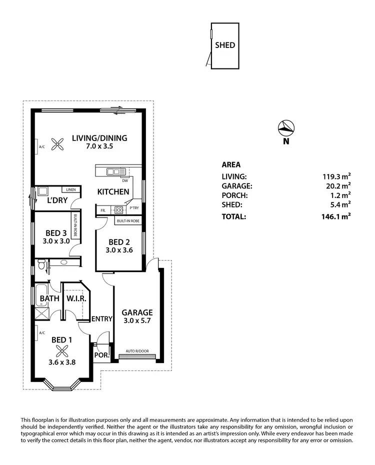 Floorplan of Homely house listing, 14 Strathoak Crescent, Strathalbyn SA 5255