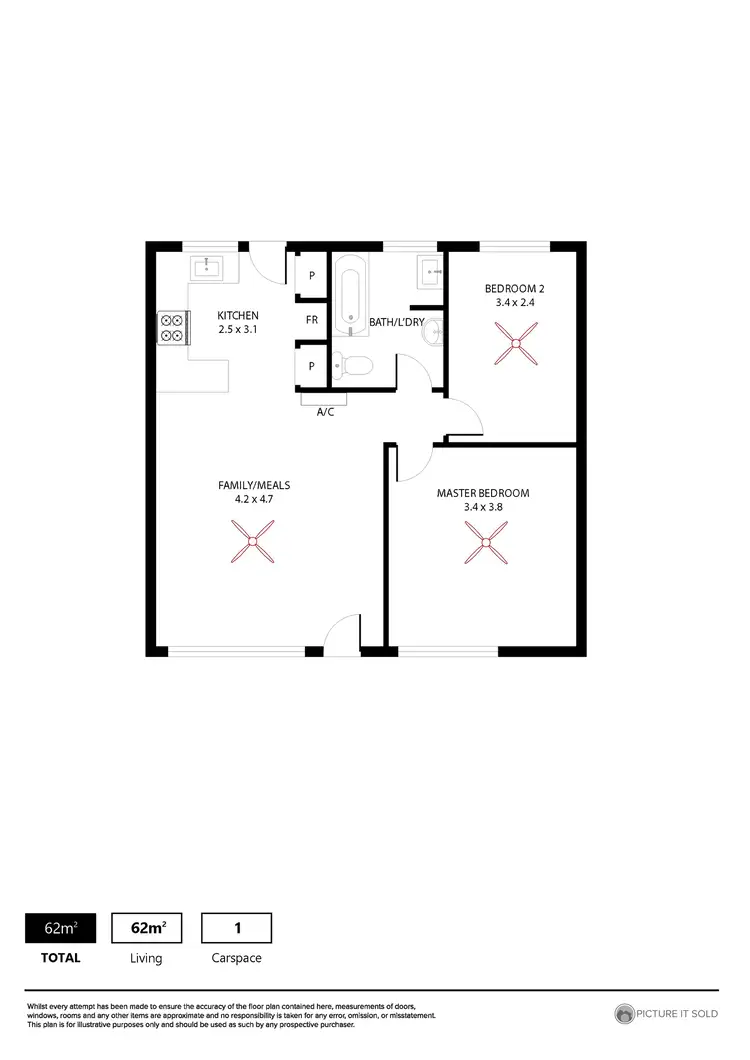 Floorplan of Homely unit listing, 19/6 Loades Street, Salisbury SA 5108