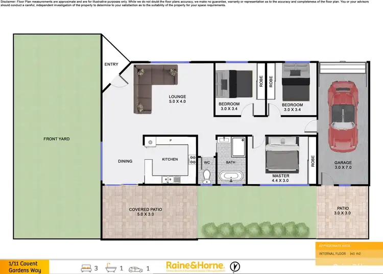 Floorplan of Homely unit listing, 1/11 Covent Gardens Way, Banora Point NSW 2486