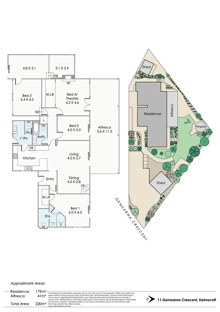Floorplan of Homely house listing, 11 Gemsarna Crescent, Kelmscott WA 6111