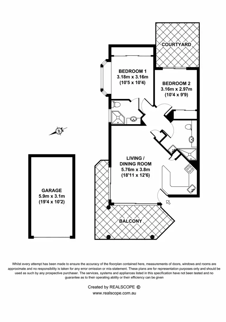 Floorplan of Homely unit listing, 5/212 Sir Fred Schonell Drive, St Lucia QLD 4067